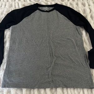 Grey & black raglan long sleeve shirt M 38-40 classic Unisex Highland NEW